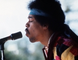 Jimi Hendrix auf der Ostsee-Insel Fehmarn, 1970.