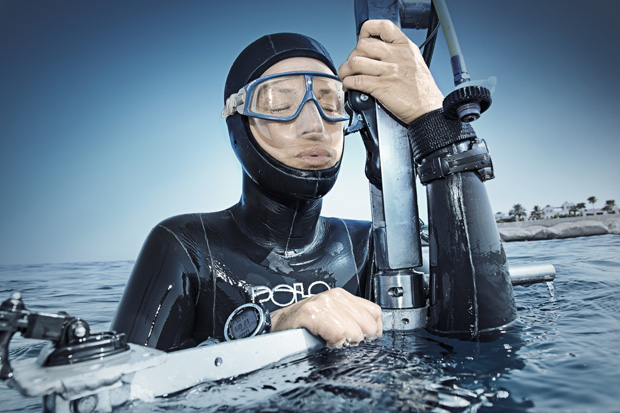 Apnoe diver Anna von Boetticher free diving, Sharm El-Sheikh, Egypt